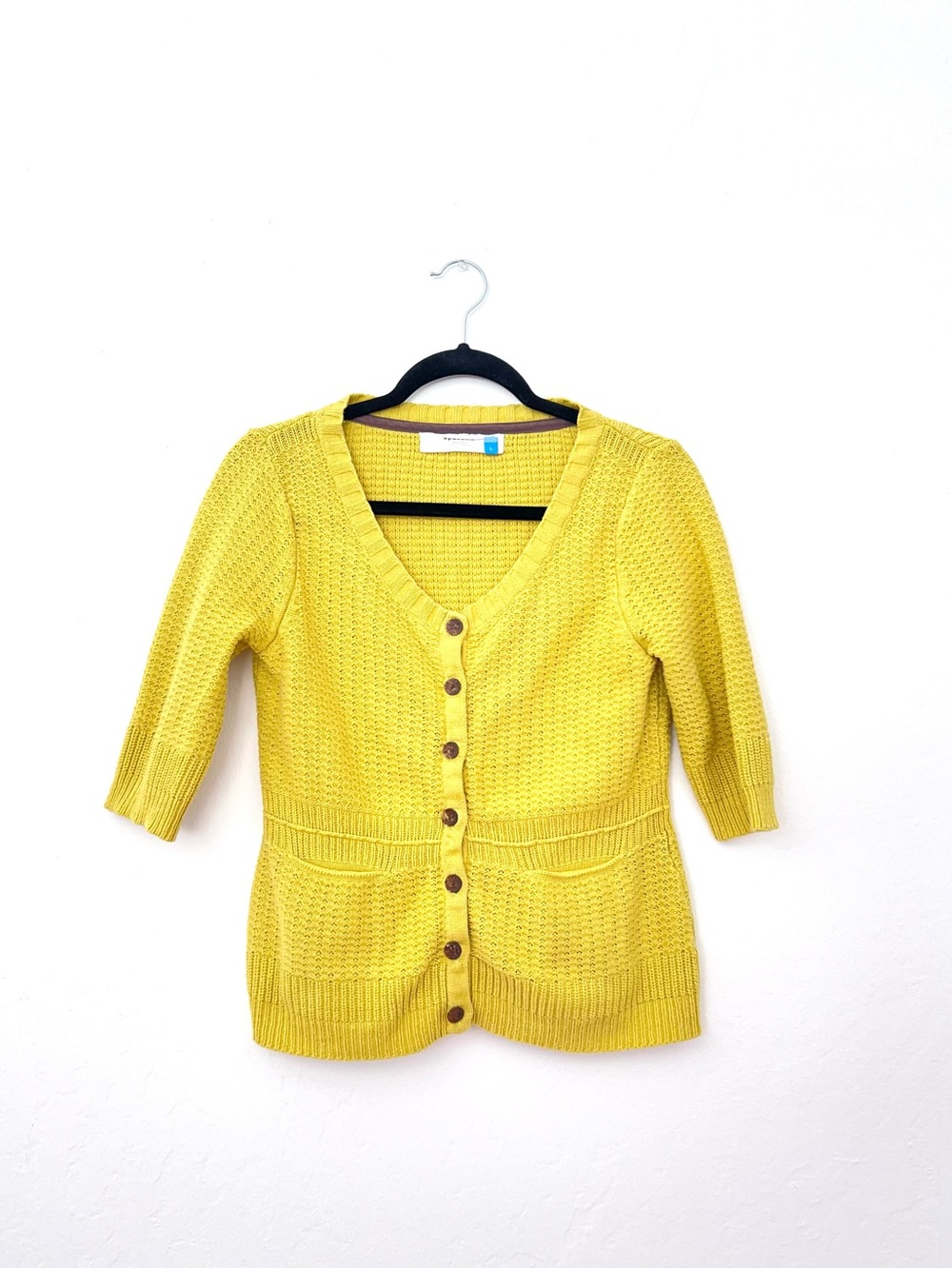 Anthropologie Sparrow Yellow Knit Cardigan